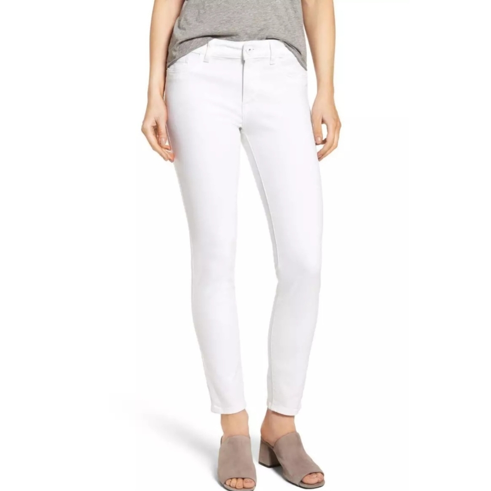 DL1961 | Margaux Instasculpt Stretch Ankle Skinny Jeans Porcelain White Cropped